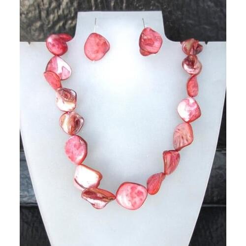 New Shell Pearl Necklace Earrings Shell Jewelry Set Mother Of Pearl Jewelry Set For Wedding Prom Party Holiday Girl Women Gift