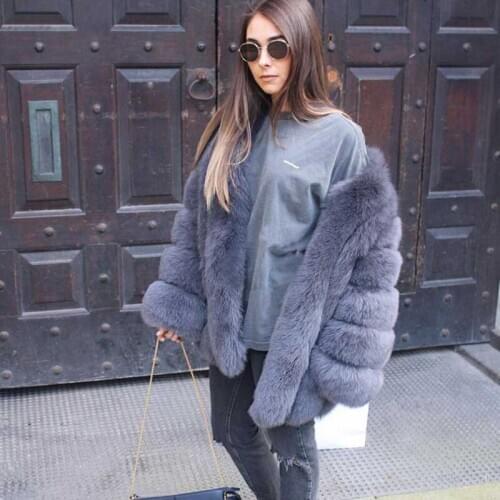 New Autumn Winter Fur Coat Women Clothes High Quality faux fox Fur overcoat Plus Size Thicken Warm Long Coats Female outwear