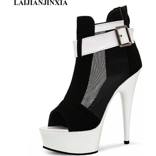 New Sexy 15 CM High-Heeled Sandals Nightclub Dance Shoes Pole Dancing Shoes Model High Heels Womens Shoes Q-065