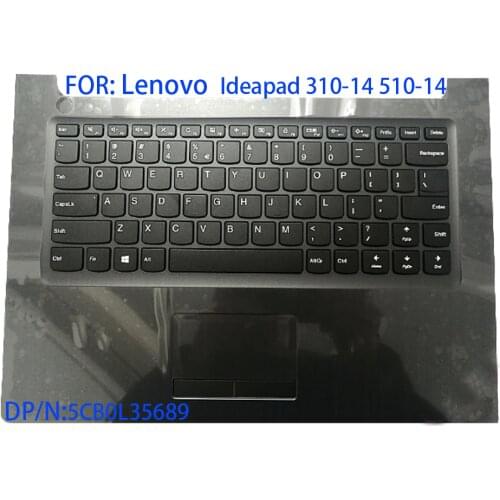 New / original shell C cover palm shell with American keyboard touch pad for Lenovo ideapd 310-14ikb 510-14 isk laptop 5b0l35689
