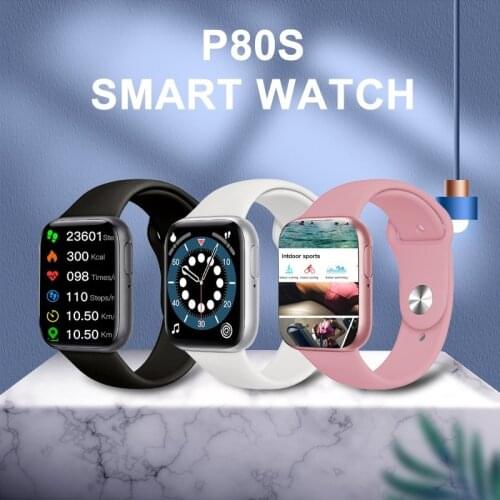 Original P80S Smart Watch 1.6inch HD FullTouchSreen BluetoothCall Waterproof HeartRate Fitness Tracker Remote Control Smartwatch