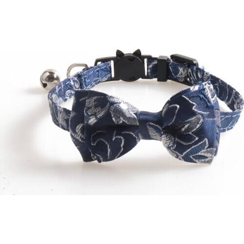 40PCS / LOT Pet Collar Cat Bowtie Strap Chinese Wind Series National Wind Cat Collar With Bell