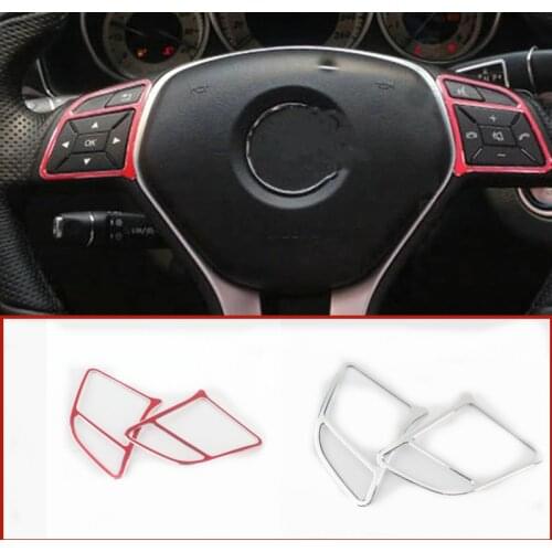 Car Steering Wheel Buttons Decorative Sequins Sticker Frame Cover Fit For Mercedes Benz A B CLA GLA E GLK Class W212 X204 W176