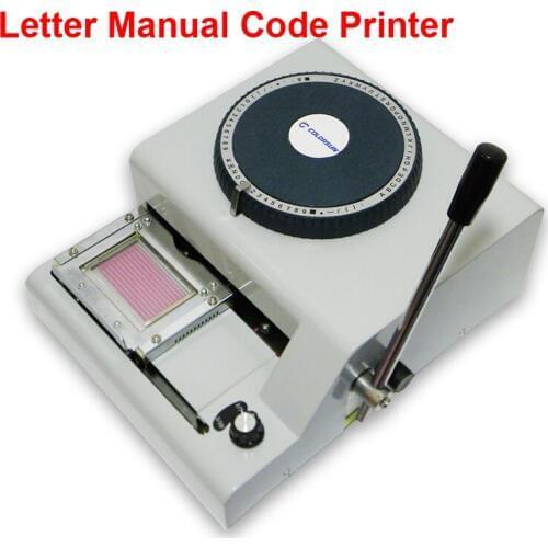 100% New Manual Letterpress PVC card embossing machine Magnetic Membership ID Plastic Card Embosser Printer+20pcs PVC cards