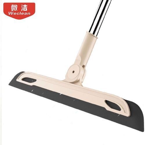 Scavenging shaven wiper, scraping the floor with a single home mop sweeping the magic broom