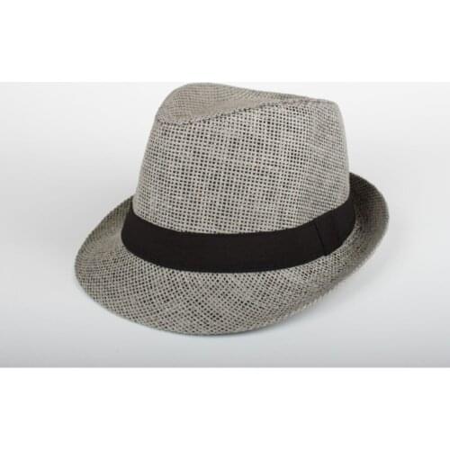 Mesh Male-Female Fedora Gray Hat, Restrained Mould, Sunscreen, Canopy, holiday and Sandy Beach For, Natural material, Elegant Design
