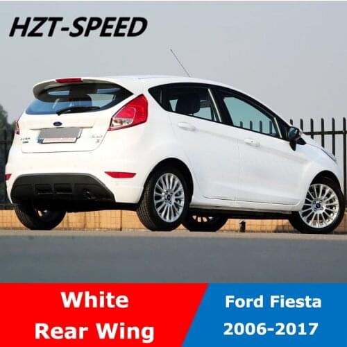 High Quality ABS Various Color Selection Rear Wing Spoiler For Ford Fiesta Hatchback Modification 2006-2017 With Punching