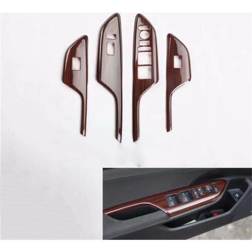 Higher star ABS Car door lift window switch Button protection scuff plate decoration cover For Honda Civic 10th 2016 2017 2018