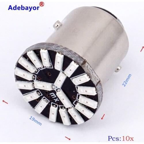 10pcs canbus 19 SMD 19 4014 led 1157 BAY15D P21/4W error free P21/5W 4014 auto Car Styling turn signal lamp Brake tail parking