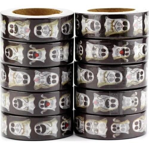 10pcs/lot Decorative Halloween Washi Tapes Paper Ghost DIY Scrapbooking Planner Adhesive Stickers Masking Tapes Cute Stationery