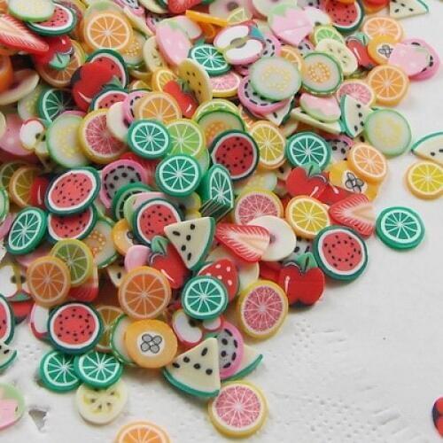 1000pieces 3D Mulity Style Mix Color Tiny Feather Slices Polymer Clay DIY Beauty Cabochon Decorations About 5mm