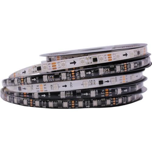 DC12V 5 M WS2811 LED pixel bande lumière Rgb couleur 5050 LED bande ruban flexible adressable numérique LED bande 1 Ic contrôle