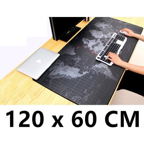 120x60cm XXL Big World map Mouse pad gamer Mousepad Keyboard mat Office Table Cushion Home Decor Estera scenery anime map