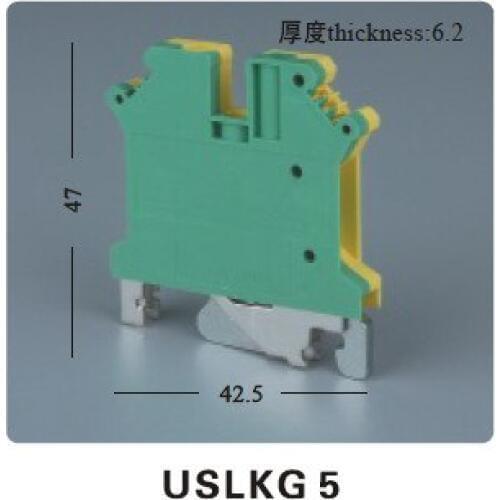 20 pieces /lot ,USLKG5 4mm Series universal currency earthing terminal blocks/connection terminal free shipping