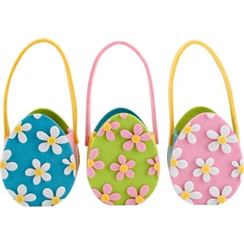 2021 Easter Gift Bag Basket Creative Childrens Non-woven Fabric Candy Egg Storage Basket Decoration Gift