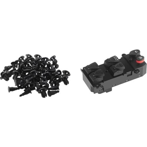 30Pcs 10mm Bumper Clips for Honda Odyssey Civic Accord with Power Window Master Switch for Honda Civic 1.3 1.8 06-11