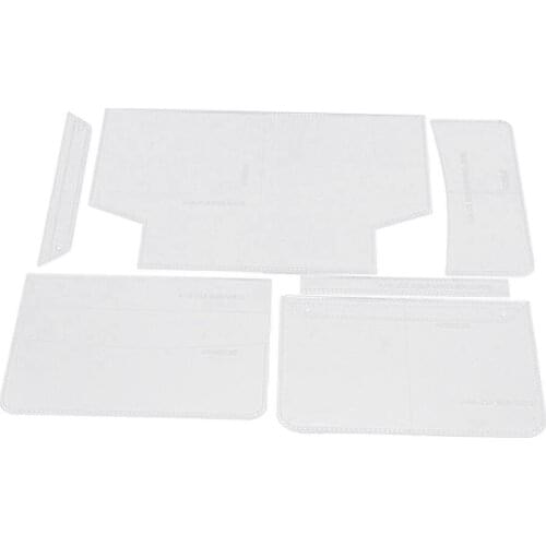 Prettyia 6Pcs Acrylic Stencil Templates Set DIY Leather Shoulder Bag Handbag