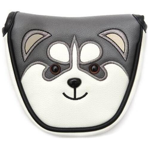 Golf Putter Cover Mallet Cute Puppy Golf Headcover for Putter Magnetic Closure Synthetic Leather Drop Ship