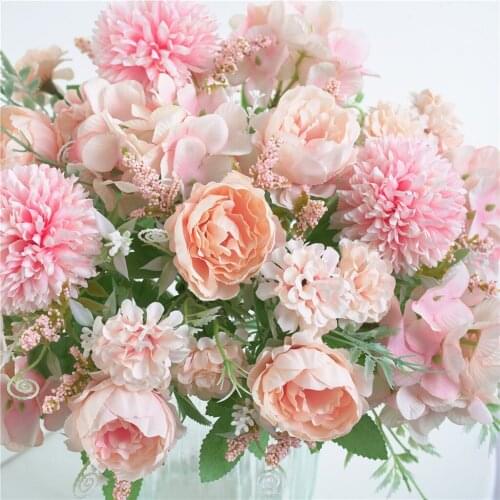 Simulated Cloth Peony Flowers 13in for Photo Prop Christmas Home Decoration