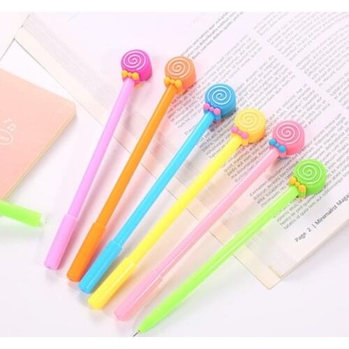 Kawaii Pen Candy Gel Pen Novelty Stationery 0.5mm Cartoon Cute Pens Student Learning Gel Pens Stationery Kawaii School Supplies