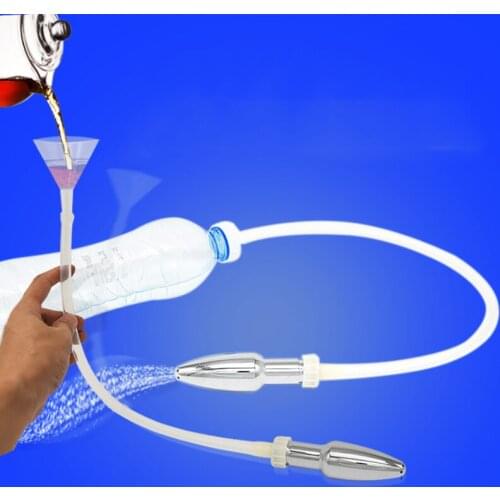Multi Function Funnel Anal Washing Tools Enema Stainless Steel Butt Plug Erotic Flirting Anal Toys Sex Toys for Women Men