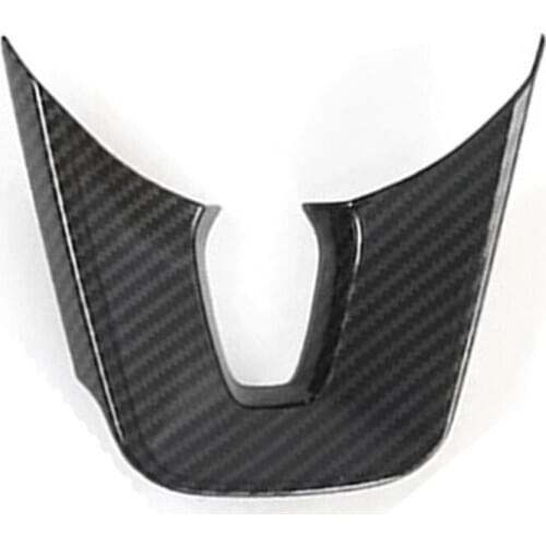 Steering Wheel Cover Trim Sticker Decoration Frame Interior Accessories for Kia Seltos 2019 2020 Carbon Fiber