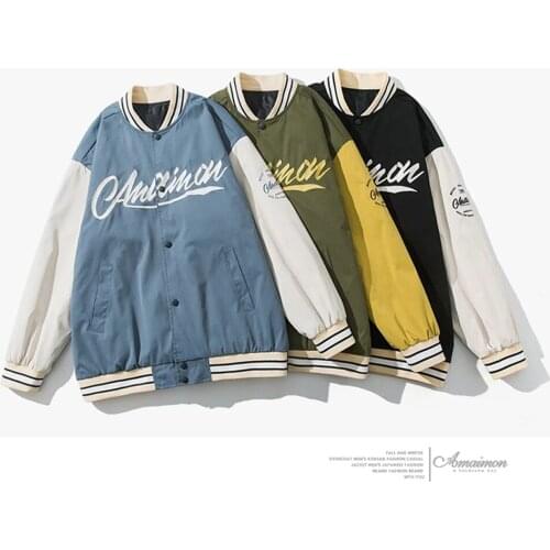 Chinas Hottest Youth Fashion Street Baseball Uniform Loose Tooling Sports Stand-Up Collar Jacket