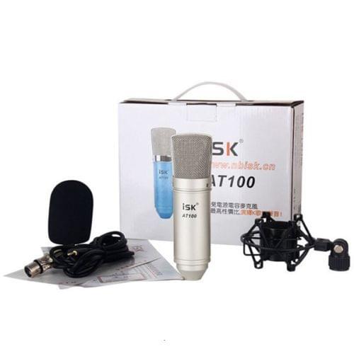 Professional ISK AT100 Condenser Recording Cardioid Microphone Studio Performance Mic For Computer With Shock Mount And Cable