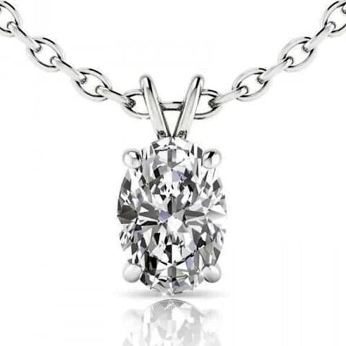 Huitan Luxury Cubic Zirconia Necklace Women Fresh Style Bridal Wedding Engagement Pendant Necklace Silver Color Trendy Jewelry