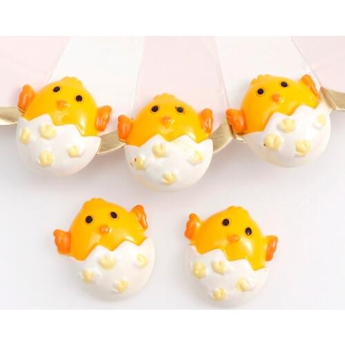 Cute Egg Chicken Embellishments For Scrapbooking 5PC/set DIY Flatbacks Craft Embellishments Resin Cabochons For Hair Accessories