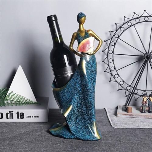 Modern Beauty Figurine Wine Bottle Holders Storage Rack Homeliving Room/hotel/table Decor Wedding Ornament Display Stand Statues