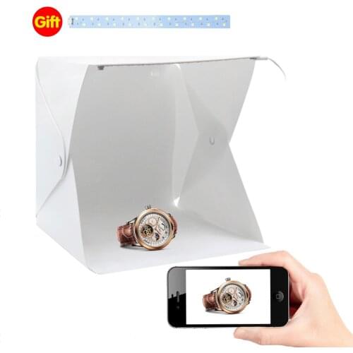 LED Folding Lightbox Portable Photography Photo Studio Softbox Brightness Light Box For DSLR Camera Tabletop Shooting 20X20X20CM