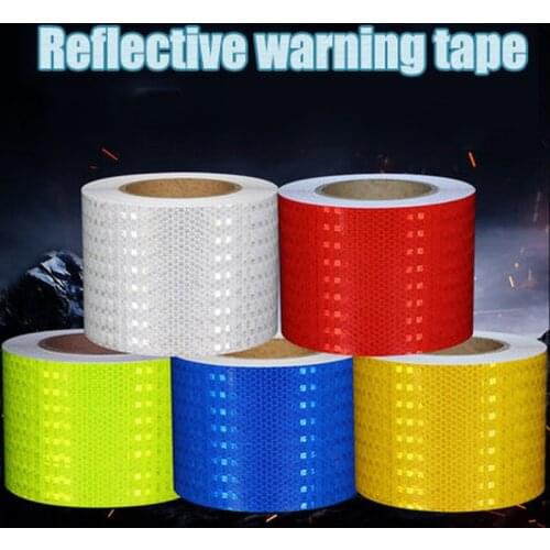 5cmx100cm Car Truck Honeycomb Reflective Tape Film Night Driving Safety Signs Motorcycle Bicycle Styling Warning Signs Sticker