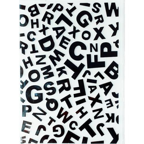 YLEF077 Letter Plastic Embossing Folder For Scrapbook Stencils DIY Photo Album Cards Making Decoration Scrapbooking Template New