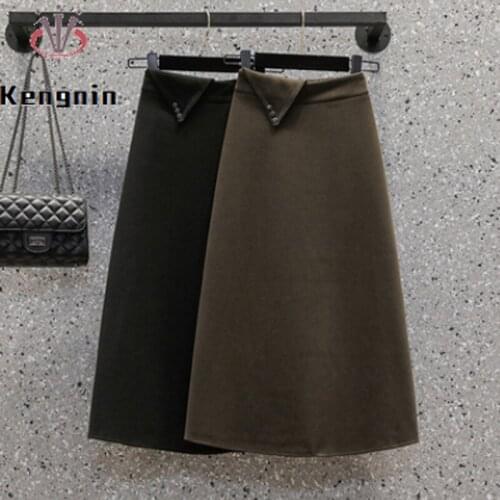 Plus Size 4XL Womens Skirts 2021 Summer Print Floral A-Line Ladies Skirts Bottom Elastic High-Waisted Female OL Skirts KE1633