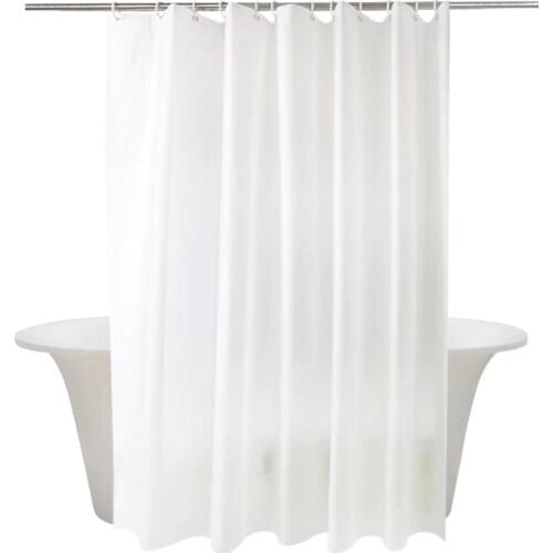 Shower Curtain Set 180*180 Modern Thick PEVA Solid White Luxurious Washable Waterproof Bathroom Bathtub Curtains Dropshipping