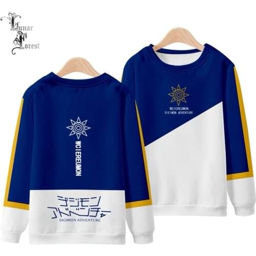 Degimon 3D Printing T-shirt Fashion Round Neck Long Sleeve Popular Japanese Anime Streetwear Plus Size