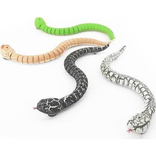 Snakes Children Electric Remote Control Simulated Snake Rattlesnake White Green Tricky Toy Animals Pets Ready-to-go Boy Gifts