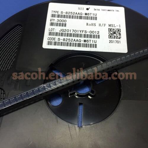 10PCS/lot New OriginaI S-8252AAG-M6T1U CGG or S-8252AAH-M6T1U CGH or S-8252AAI-M6T1U CGI S-8252 SOT23-6 BATTERY PROTECTION IC