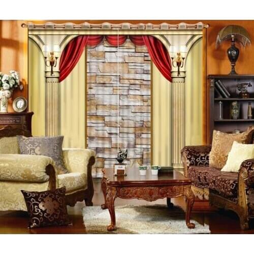 3D Window Curtain Foggy forest Luxury Blackout Living Room office Bedroom roman curtains