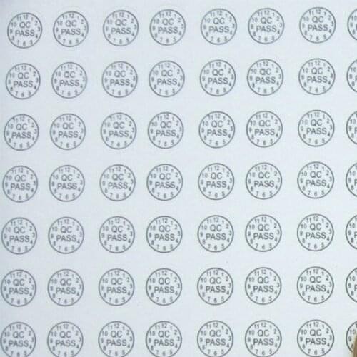 540 QC PASSED Stickers Black Font Round Fragile Label Shredded Warranty Label Sticker New