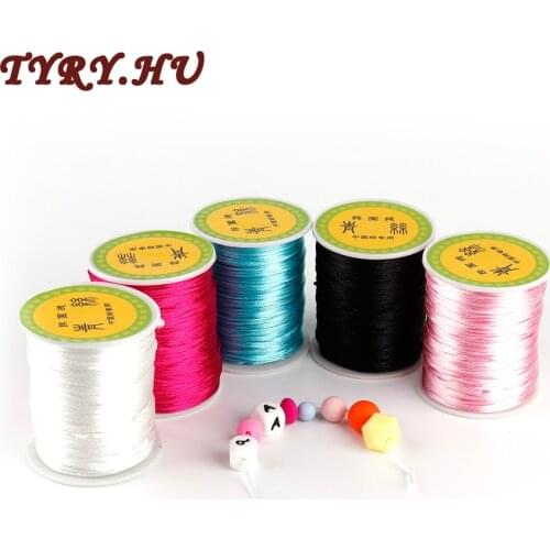 80m/pcs Teething Cords Satin Nylon Cord For Pendant Silicone Teether Necklace Teething Holder Chain Accessory Diy