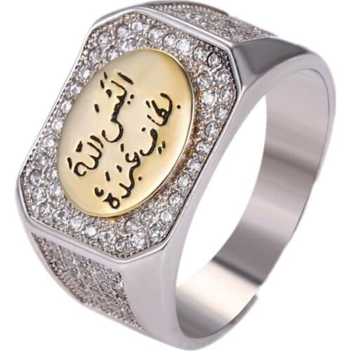 BOCAI New Real Solid s925 Silver Jewelry Man Ring Simple Arabic fashion Ring with Zircon