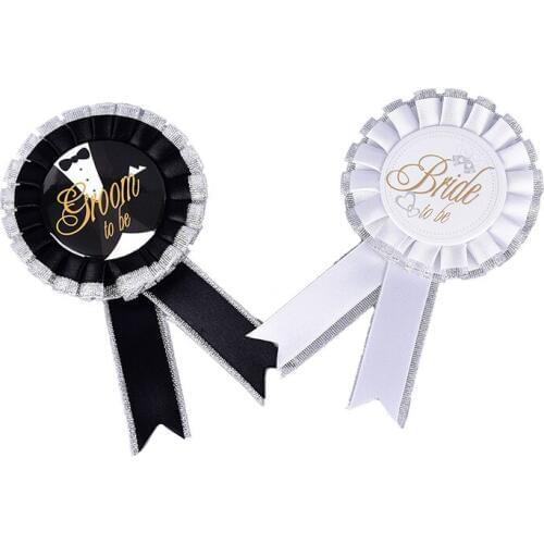 Bride to be groom to be pin