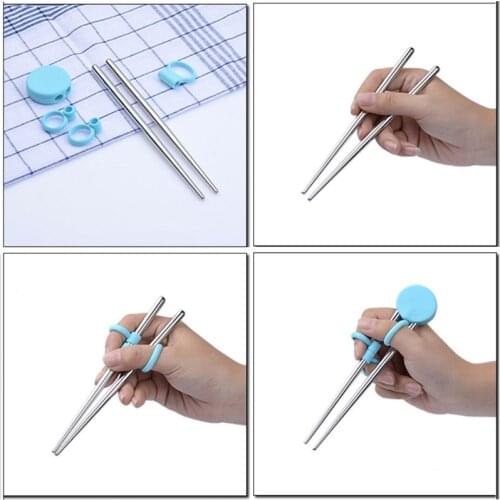 Kids Children Training Chopsticks Learning Chop Sticks Helper Reusable Tableware for Child Beginners 85LA