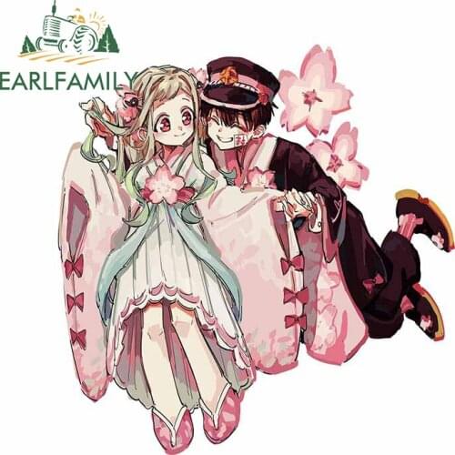 EARLFAMILY 13cm x 12.6cm For Toilet Bound Hanako Kun Bumper Car Stickers Fine Decal Vinyl Material Graffiti Sticker Decoration