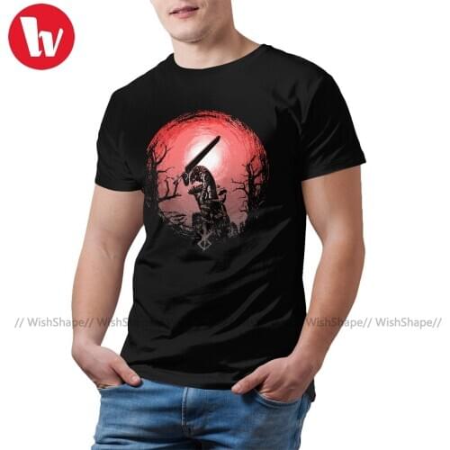 Anime Berserk Manga T Shirt Sunset Glow Berserk T-Shirt Printed Awesome Tee Shirt Mens Plus Size Cotton Tshirt