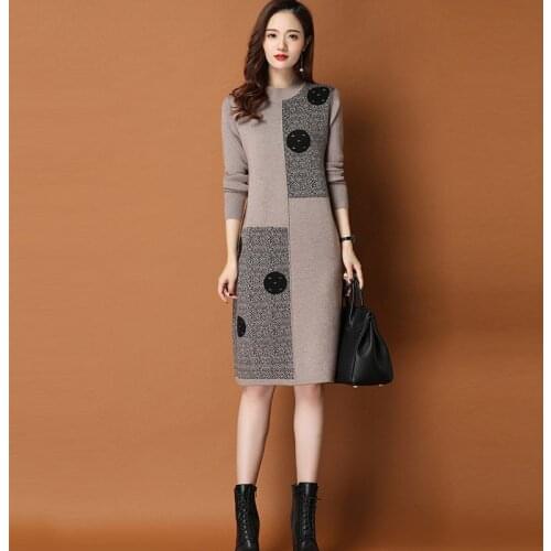 Модные вязаные платья IOQRCJV China At AliExpress