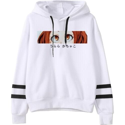 2021 Japanese Anime My Hero Academia Around Hooded Autumn Long Sleeves Ochako Uraraka Eyes Anime Clothes Cool Hoodies