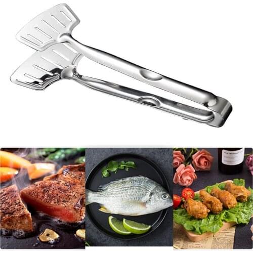 Kitchen Accessories Stainless Fried Steak Shovel Barbecue Tongs Fish Shovel BBQ Clamp Utensils Bread Meat Clip Gadget Spatula